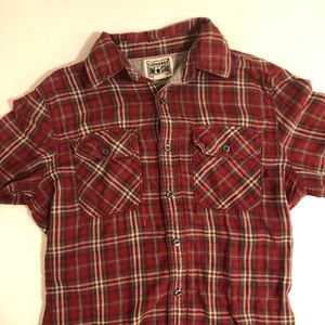 Converse flannel button-down